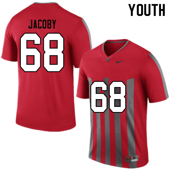 Youth Ohio State Buckeyes #68 Ryan Jacoby Throwback Authentic College Stitched Football Jersey 23HW041JZ